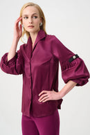 Signature Fitted Blouse - Berry Burst