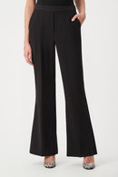 Flared Pull On Trouser - Black