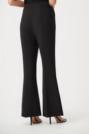 Flared Pull On Trouser - Black