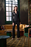 Flared Pull On Trouser - Black