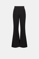Flared Pull On Trouser - Black