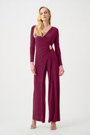 Wide Leg Wrap Jumpsuit - Midnight Blue