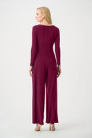 Wide Leg Wrap Jumpsuit - Berry Burst