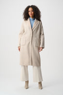Wool Blend Plaid Reversible Coat - Oatmeal/multi