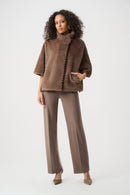 Chevron Faux Fur Jacket - Mink