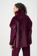 Faux Fur FunnelNeck Gilet - Elderberry