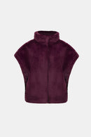 Faux Fur FunnelNeck Gilet - Elderberry