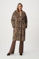 Leopard Print Coat - Beige/multi