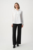Shirt Collar Boxy Top - Vanilla