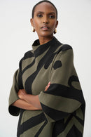Abstract Jacquard Jumper - Avocado/black