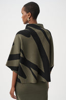 Abstract Jacquard Jumper - Avocado/black