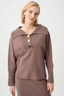 Shawl Neck Jumper - Mink