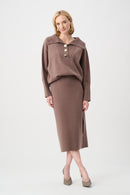 Shawl Neck Jumper - Mink