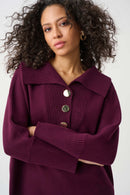 Shawl Neck Jumper - Elderberry