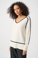 Cashmere And Wool Jumper - Winter White/black