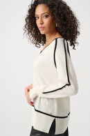 Cashmere And Wool Jumper - Winter White/black