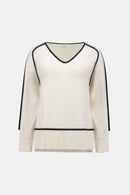 Cashmere And Wool Jumper - Winter White/black