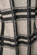 Plaid Hooded Jacket - Champagne/black