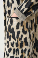 Leopard Print Coat - Camel/multi