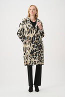 Leopard Print Coat - Camel/multi