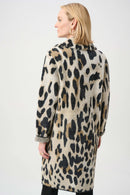Leopard Print Coat - Camel/multi