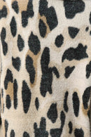 Leopard Print Coat - Camel/multi