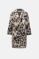 Leopard Print Coat - Camel/multi
