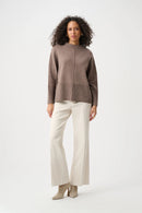 Boxy Round Neck Jumper - Mink Melange
