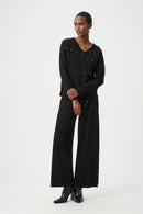 Stud Asymmetric Jumper - Black