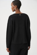 Stud Asymmetric Jumper - Black