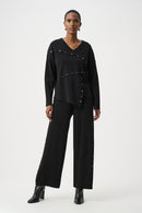 Wide Leg Pull-On Trouser - Black