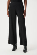 Wide Leg Pull-On Trouser - Black