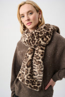 Leopard Print Scarf - Beige/multi