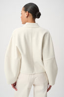 Shawl Collar Boxy Jacket - Oatmeal