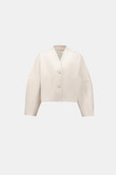 Shawl Collar Boxy Jacket - Oatmeal
