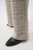 Boucle Wide-Leg Pants - Beige/multi