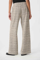 Boucle Wide-Leg Pants - Beige/multi