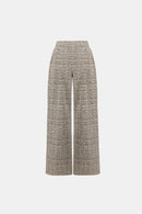 Boucle Wide-Leg Pants - Beige/multi