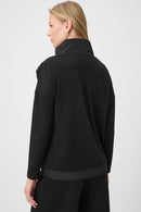 Floral Embroidered Tunic - Black