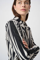 Animal Print Blazer - Black/off White