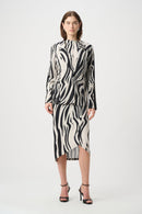 Animal Print Blazer - Black/off White
