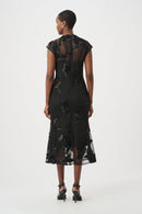 Embellished Trumpet Dress - Black
