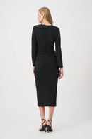 Sparkle Knit Sheath Dress - Black