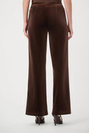 Velvet Wide-Leg Trousers - Mahogany