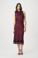 Satin Sleeveless Top - Elderberry