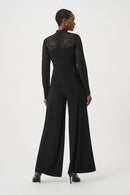 Lace Wide-Leg Jumpsuit - Black