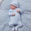 Lionel Teddy Bear Babygrow & Hat - Pale Blue