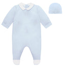 Lionel Teddy Bear Babygrow & Hat - Pale Blue