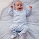 Lionel Teddy Bear Babygrow & Hat - Pale Blue