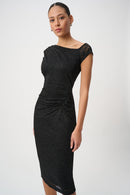 Lace Off-Shoulder Dress - Black